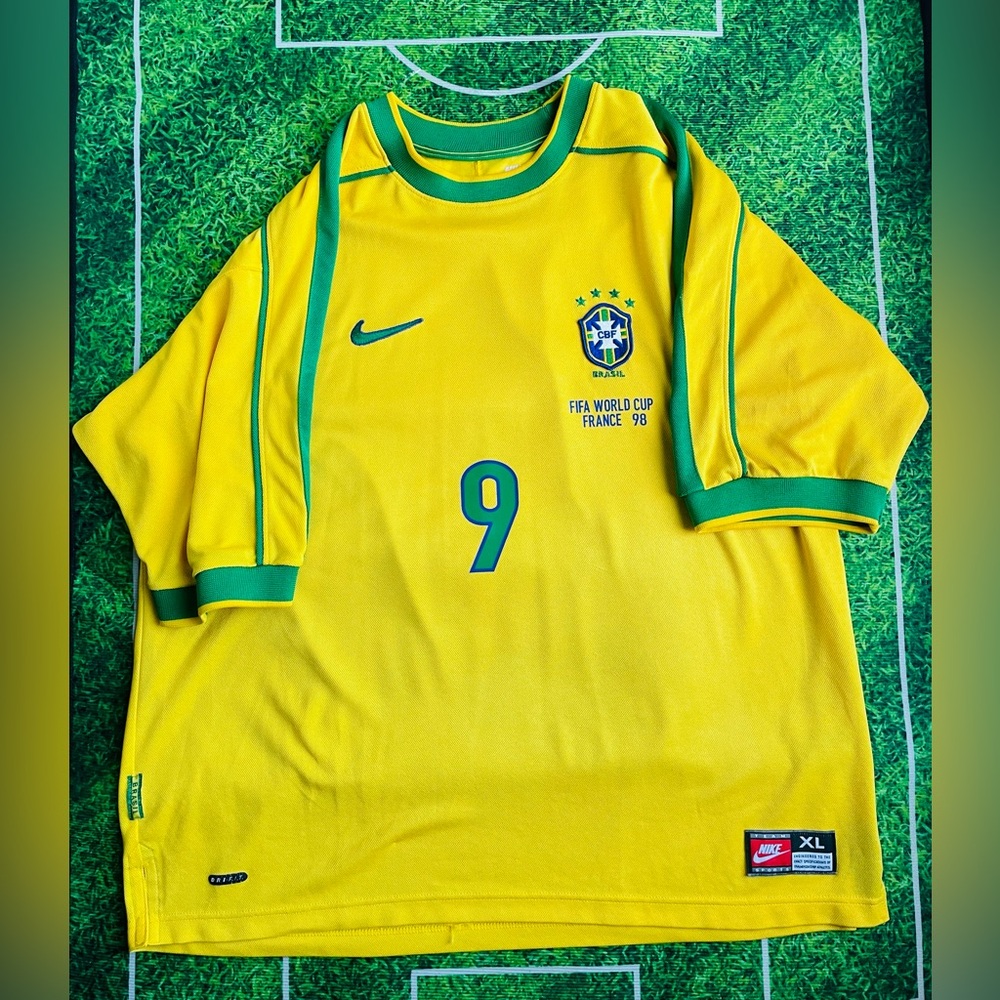 RONALDO BRAZIL 1998 NIKE AUTHENTIC JERSEY.